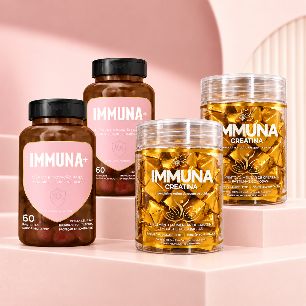Kit 2 IMMUNA+ + 2 IMMUNA Creatina