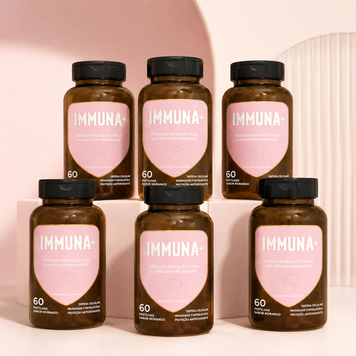 Kit Immuna+ com 6 frascos de multivitamínico com 23 micronutrientes